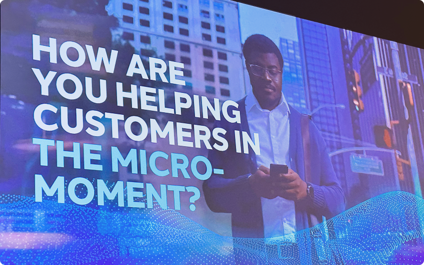 Helping customers in micro moment presentation