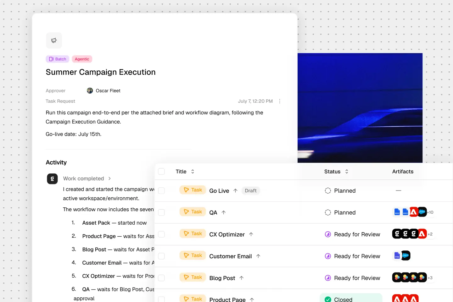 Execution-first platform workflow