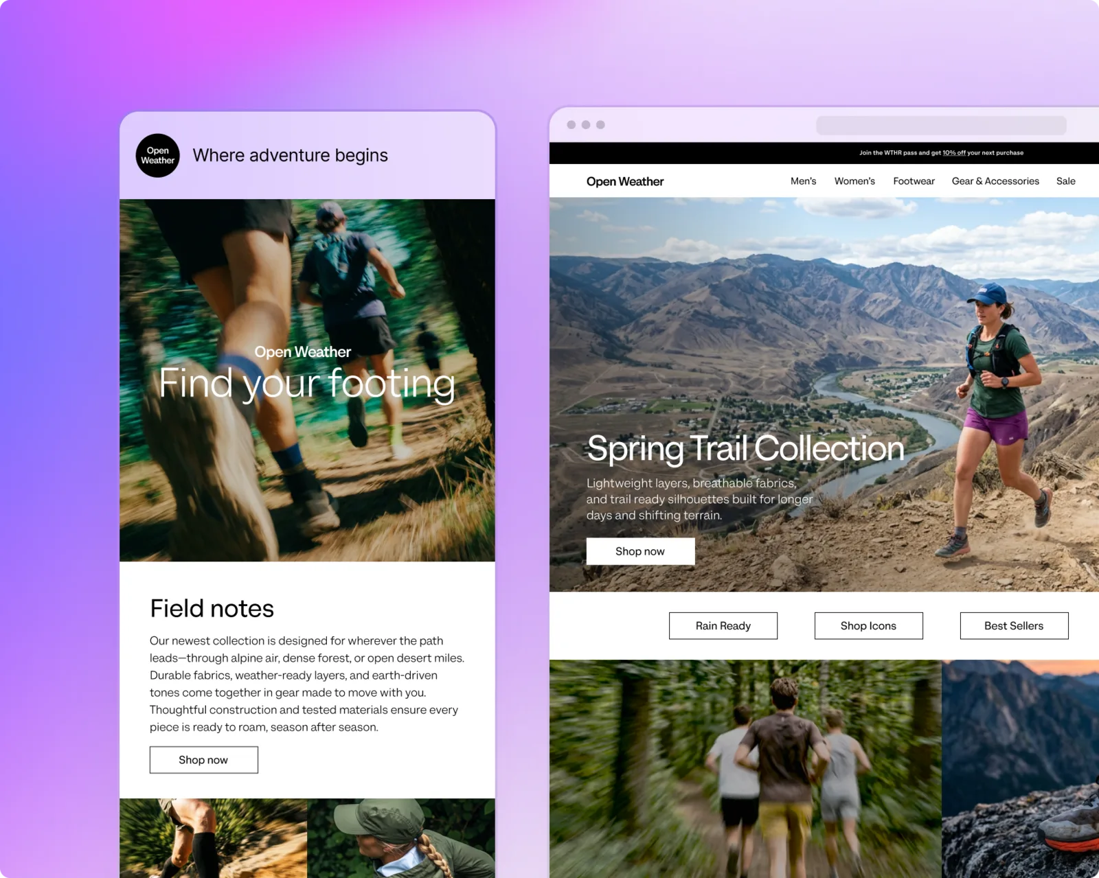 Campaign execution across product and ecommerce experiences